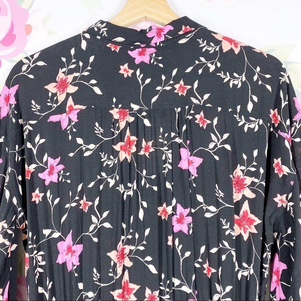 NEW Free People Lighten Up Floral Black Combo Mini Dress XS - Picture 13 of 16